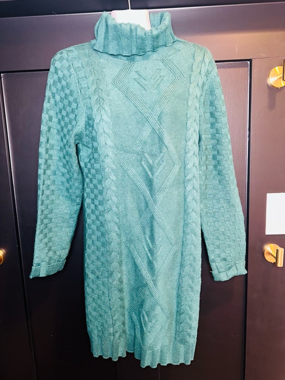 SHEIN Woman’s Cable Knit Turtleneck Sweater Dress